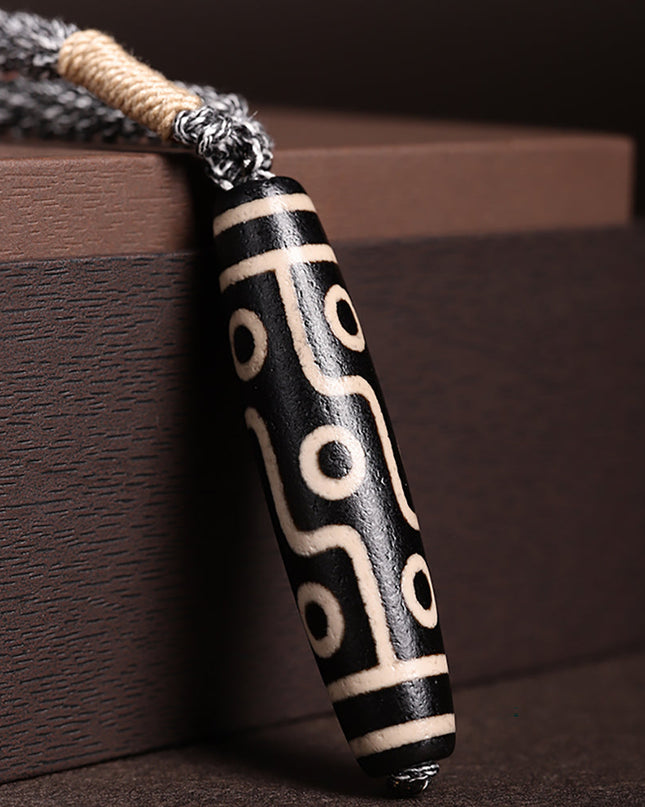 Guardian Nine-Eyed Dzi Pendant Pendant
