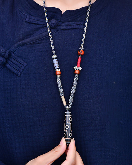 Guardian Nine-Eyed Dzi Pendant Pendant