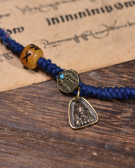 Prosperity Guardian Two-Eyed Dzi Pendant