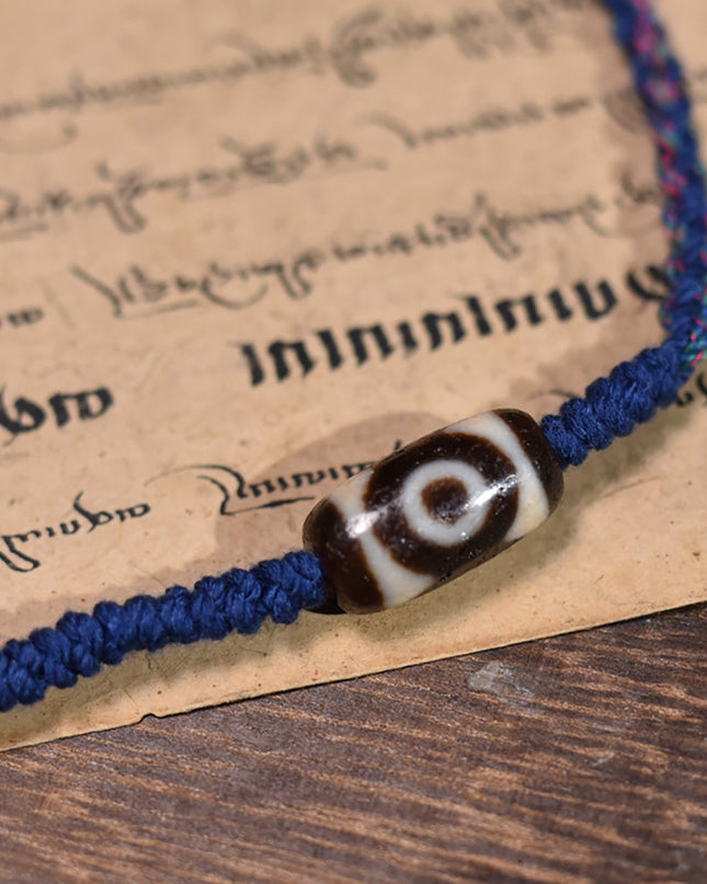 Prosperity Guardian Two-Eyed Dzi Pendant