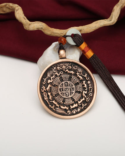 Prosperity Talisman Pendant Handcrafted Copper Wealth Talisman