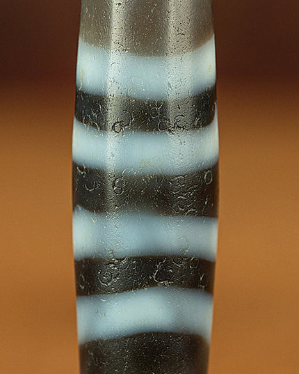 Seven-Line Pure Dzi Pendant - Symbol of Protection and Power