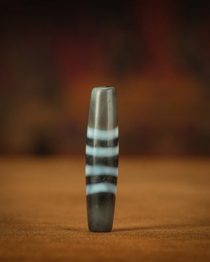 Seven-Line Pure Dzi Pendant - Symbol of Protection and Power