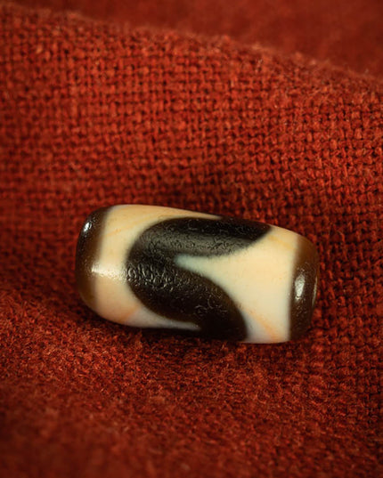 Red-Infused Dzi Pendant – Small but Mighty Energy Charm