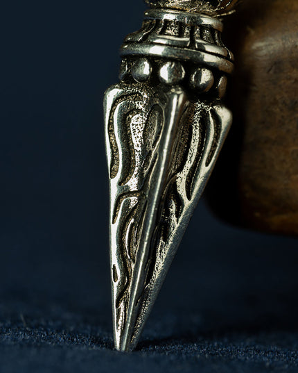 Vajra Phurba Pendant with Meteorite Core - Spiritual Protector