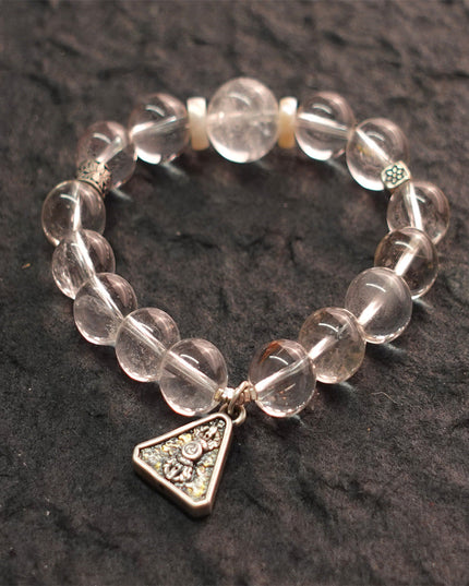 Pure Serenity Tibetan Quartz & Silver Healing Bracelet