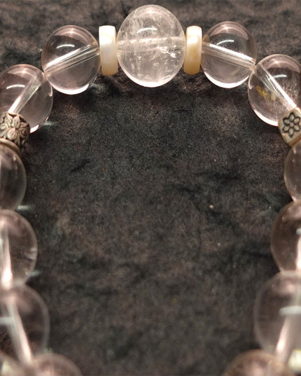 Pure Serenity Tibetan Quartz & Silver Healing Bracelet