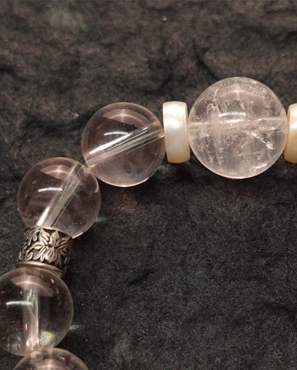 Pure Serenity Tibetan Quartz & Silver Healing Bracelet