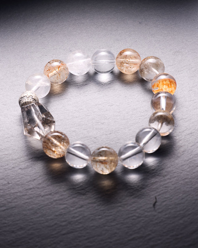 Inner Shield Super Seven Quartz Bracelet for Protective and Peace Energy