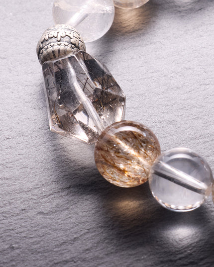 Inner Shield Super Seven Quartz Bracelet for Protective and Peace Energy