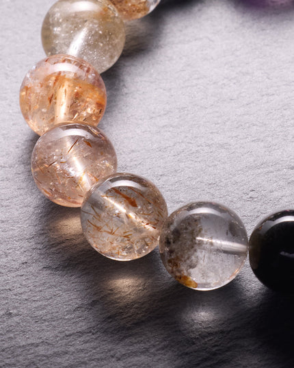 Amethyst Empowerment Crystal Bracelet – Super 7 & Black Gold Super 7