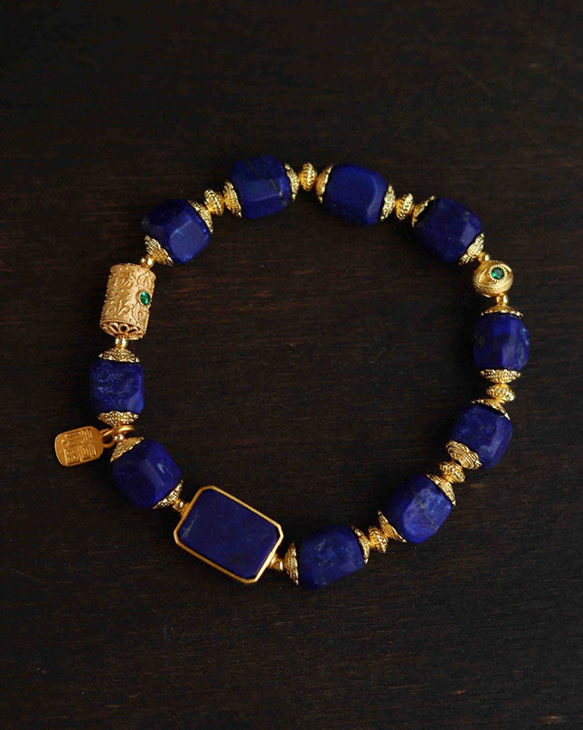 Wings of Courage Lapis Lazuli Bracelet
