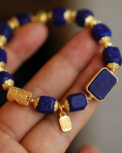 Wings of Courage Lapis Lazuli Bracelet