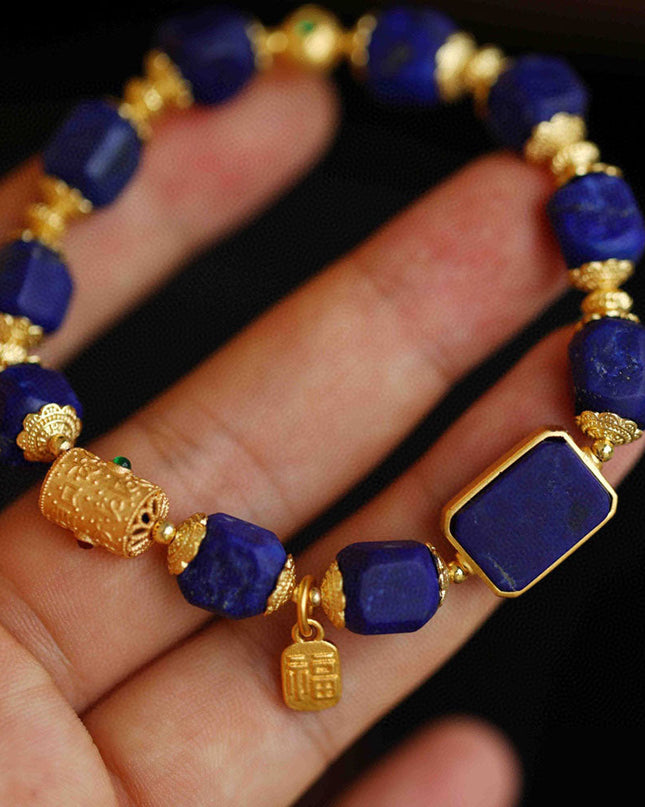 Wings of Courage Lapis Lazuli Bracelet