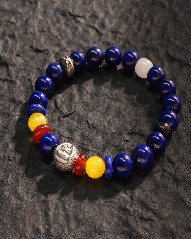 Spiritual Clarity Akshobhya Lapis Lazuli Buddha Bracelet