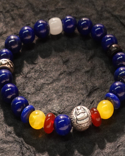 Spiritual Clarity Akshobhya Lapis Lazuli Buddha Bracelet