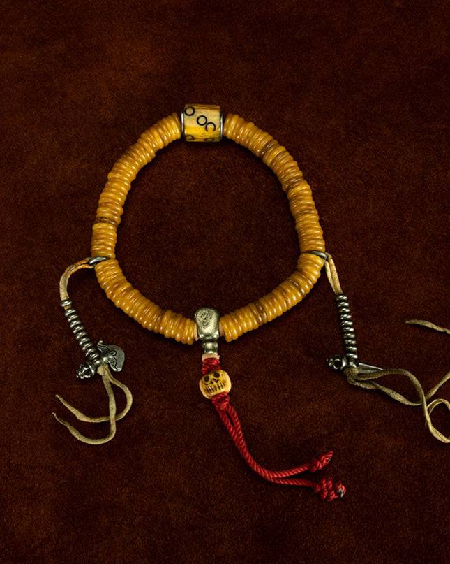 Qing Dynasty Antique Jade Mala Bracelet with 108 Beads