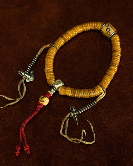 Qing Dynasty Antique Jade Mala Bracelet with 108 Beads