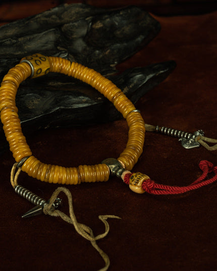 Qing Dynasty Antique Jade Mala Bracelet with 108 Beads