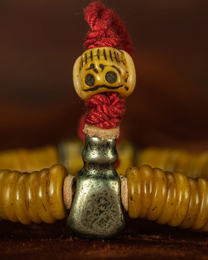 Qing Dynasty Antique Jade Mala Bracelet with 108 Beads