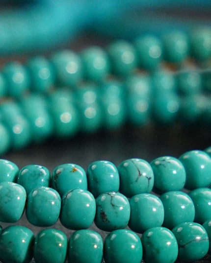 Turquoise Health Mala Necklace 108 Bead Meditation for Wellness