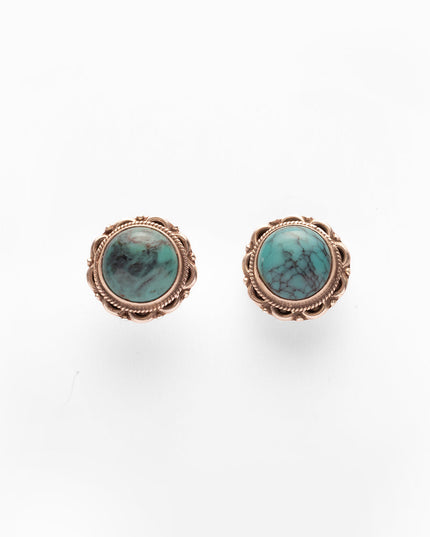 Turquoise Serenity Earrings – Sterling Silver & Raw Stone
