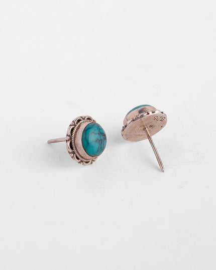 Turquoise Serenity Earrings – Sterling Silver & Raw Stone