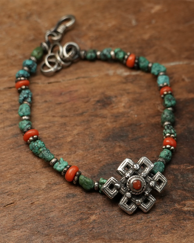 Wealth Guardian Turquoise Silver Bracelet