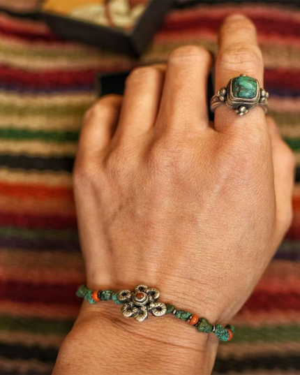 Wealth Guardian Turquoise Silver Bracelet