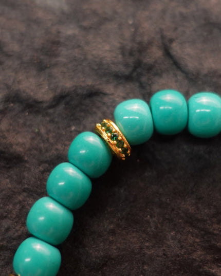 Prosperity & Healing Turquoise Bracelet with Buddha Charm