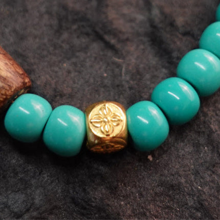 Prosperity & Healing Turquoise Bracelet with Buddha Charm