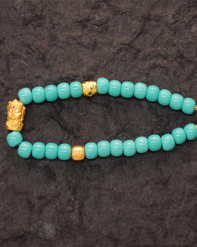 Healing Prosperity Turquoise Tara Gold Bracelet