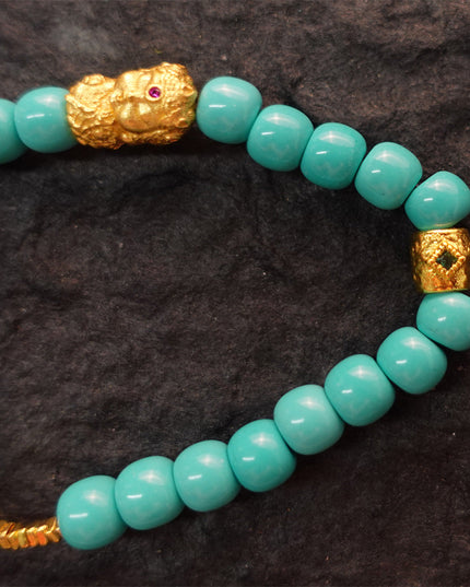 Healing Prosperity Turquoise Tara Gold Bracelet