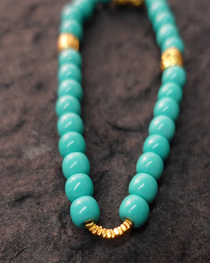 Healing Prosperity Turquoise Tara Gold Bracelet