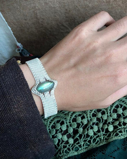 Calm Reflection Labradorite Silver Bracelet