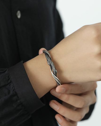 Twisted Fortune Sterling Silver Bracelet