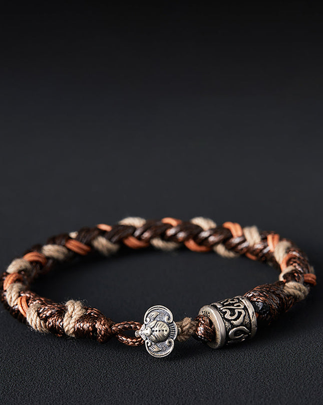 Fortune Weave Handcrafted Silver Bracelet