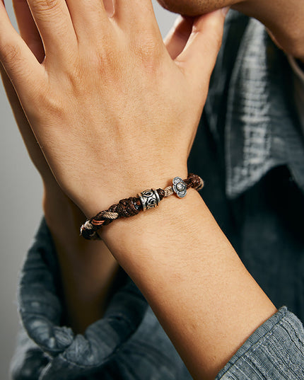 Fortune Weave Handcrafted Silver Bracelet