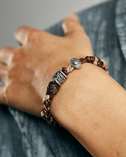 Fortune Weave Handcrafted Silver Bracelet