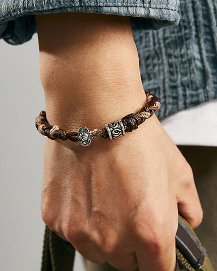 Fortune Weave Handcrafted Silver Bracelet