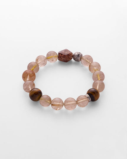 Wealth & Protection Titanium Bracelet – Black Gold Super 7 & Tiger Eye