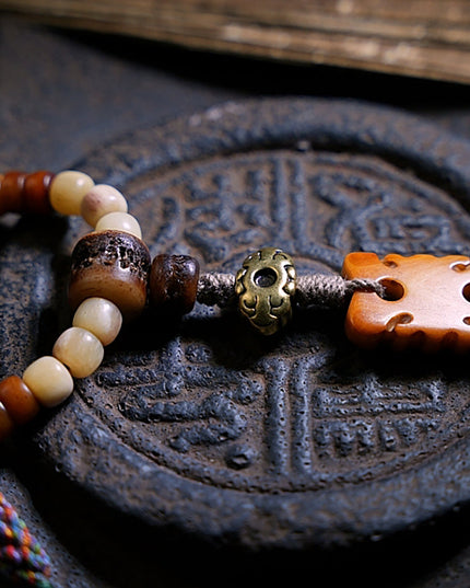 Abundance Yak Bone 108 Mala Beads Necklace