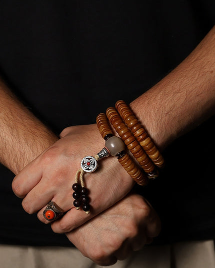 Vitality Yak Bone 108 Mala Beads Necklace