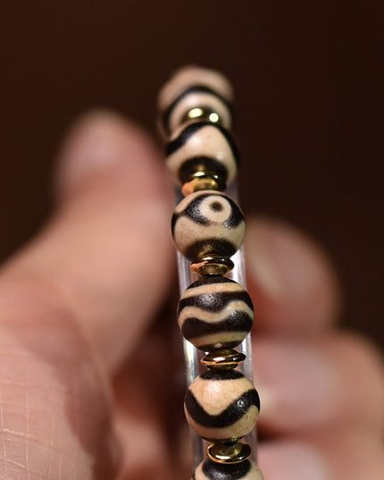 Prosperity Essence Dzi Bead Handmade Bracelet