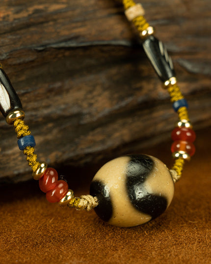 108 Bead Tibetan Dzi Bead Necklace