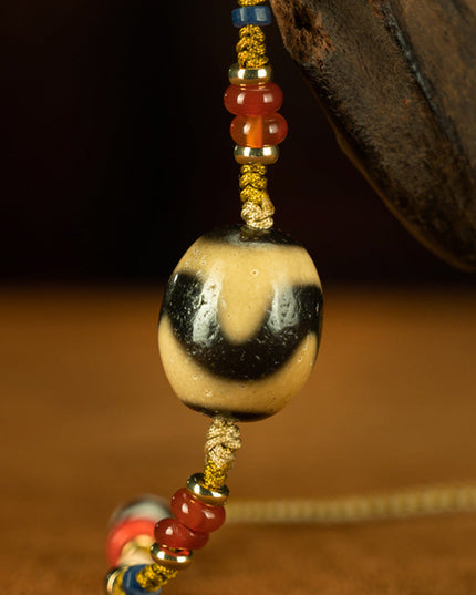 108 Bead Tibetan Dzi Bead Necklace