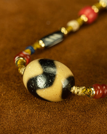 108 Bead Tibetan Dzi Bead Necklace