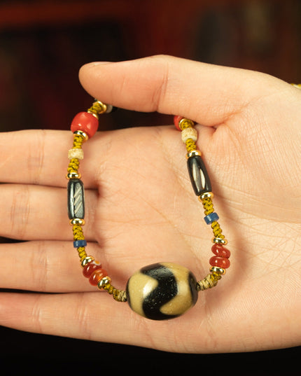 108 Bead Tibetan Dzi Bead Necklace