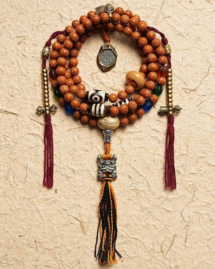 Bodhi Seed and Agate Harmony Bracelet | Wisdom, Peace, and Strong Connections