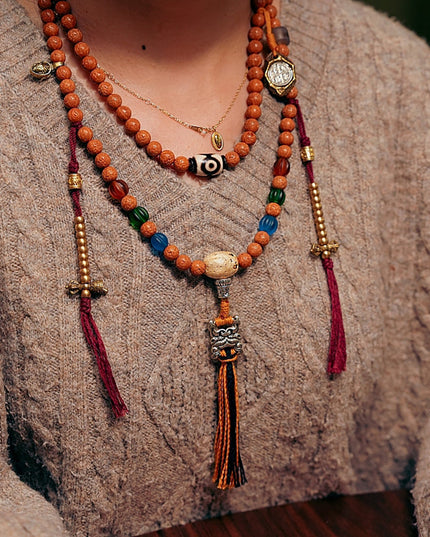 Bodhi Seed and Agate Harmony Bracelet | Wisdom, Peace, and Strong Connections